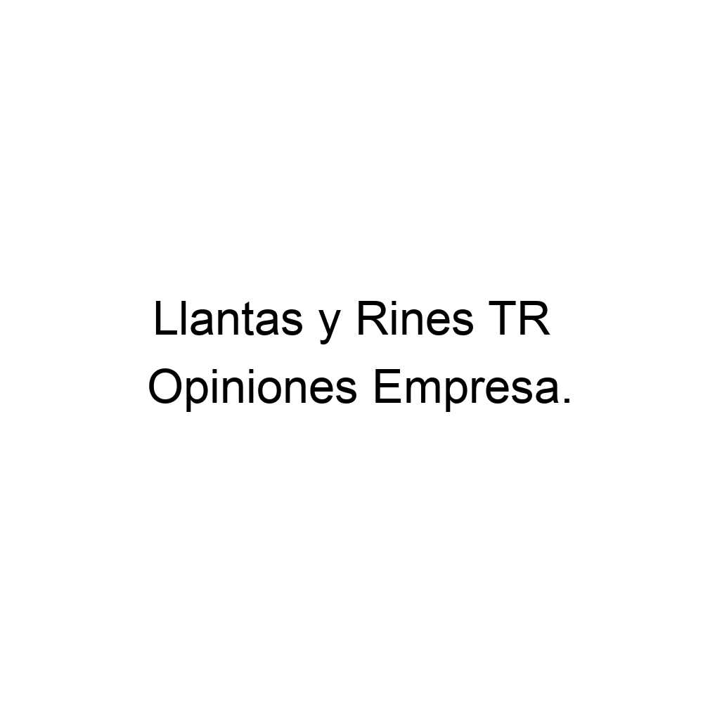 Opiniones Llantas y Rines TR, 3164661554